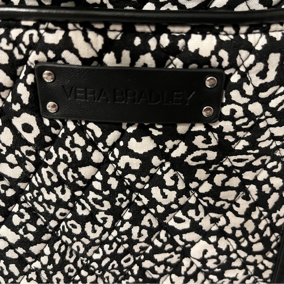 Black & white Vera Bradley Camocat Patterned Tote Bag - Picture 5 of 9